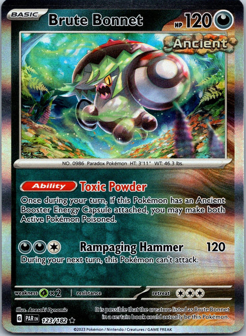 Brute Bonnet 123/182 Rare Paradox Rift Pokemon Near Mint