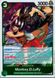 Monkey.D.Luffy OP14-034 Rare The Azure Sea's Seven One Piece Near Mint