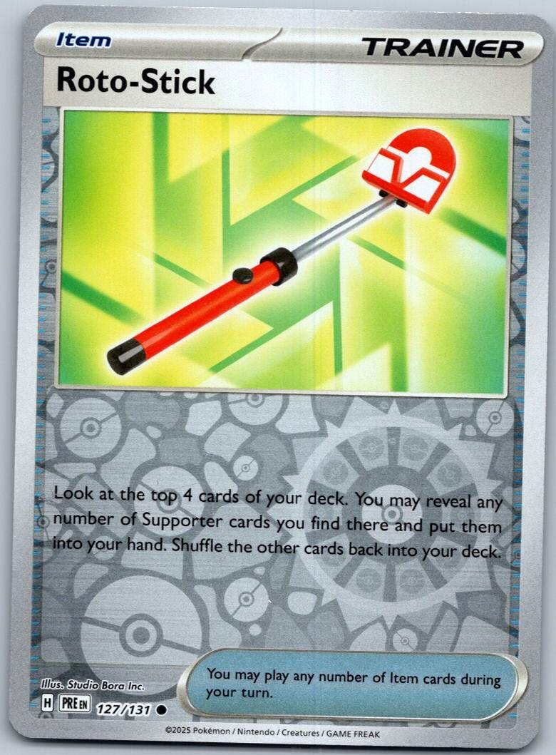 Roto-Stick 127/131 Reverse Prismatic Evolutions Pokemon Near Mint