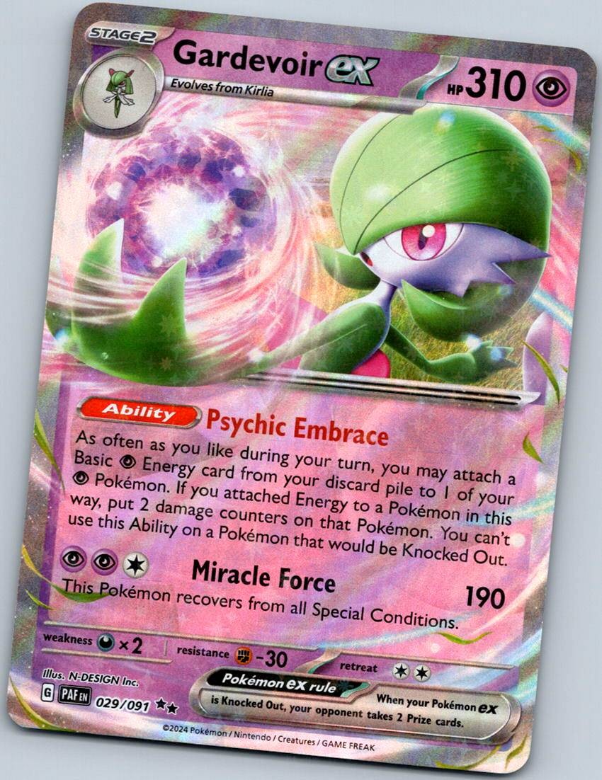 Gardevoir ex 029/091 Double Rare Paldean Fates Pokemon Near Mint