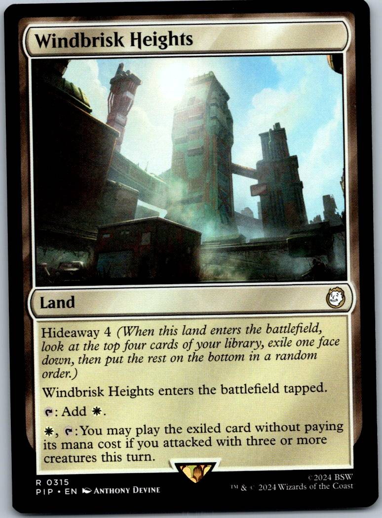 Windbrisk Heights 315 Rare Universes Beyond: Fallout Magic: The Gathering NM