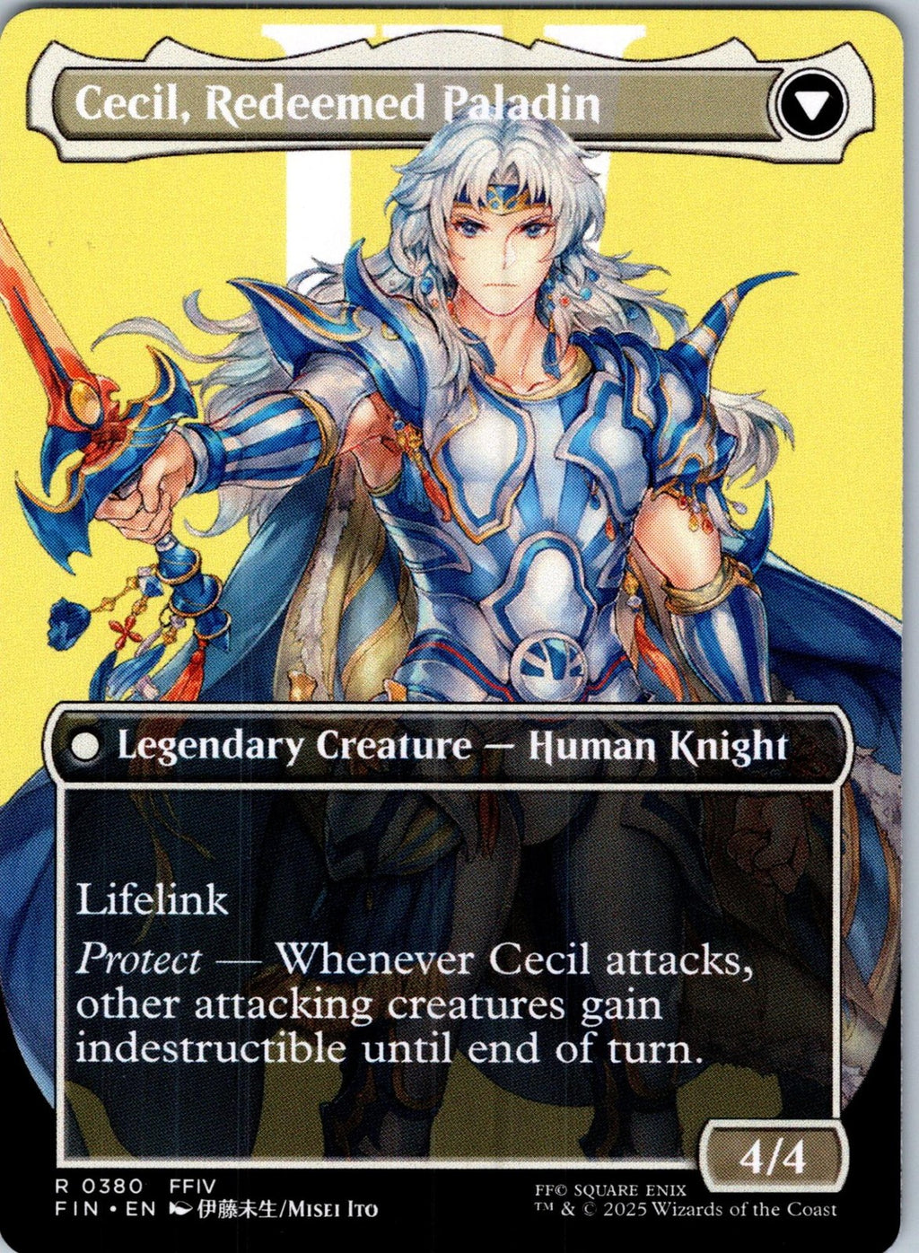 Cecil, Dark Knight (Borderless) 380 Rare Final Fantasy Magic: The Gathering NM