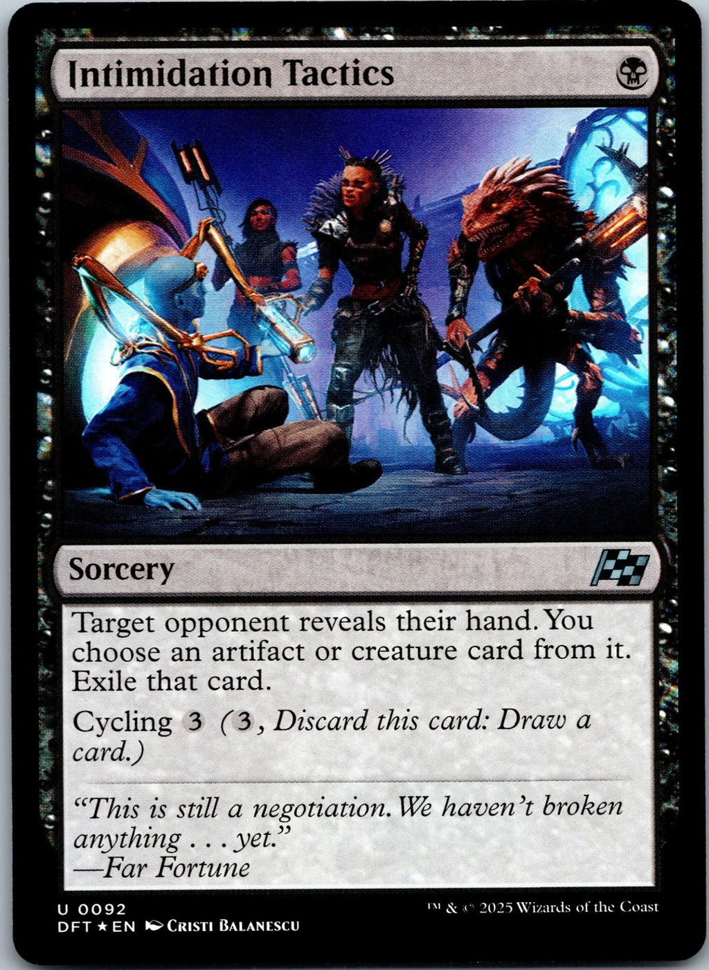 Intimidation Tactics 92 Uncommon Aetherdrift Magic: The Gathering Near Mint