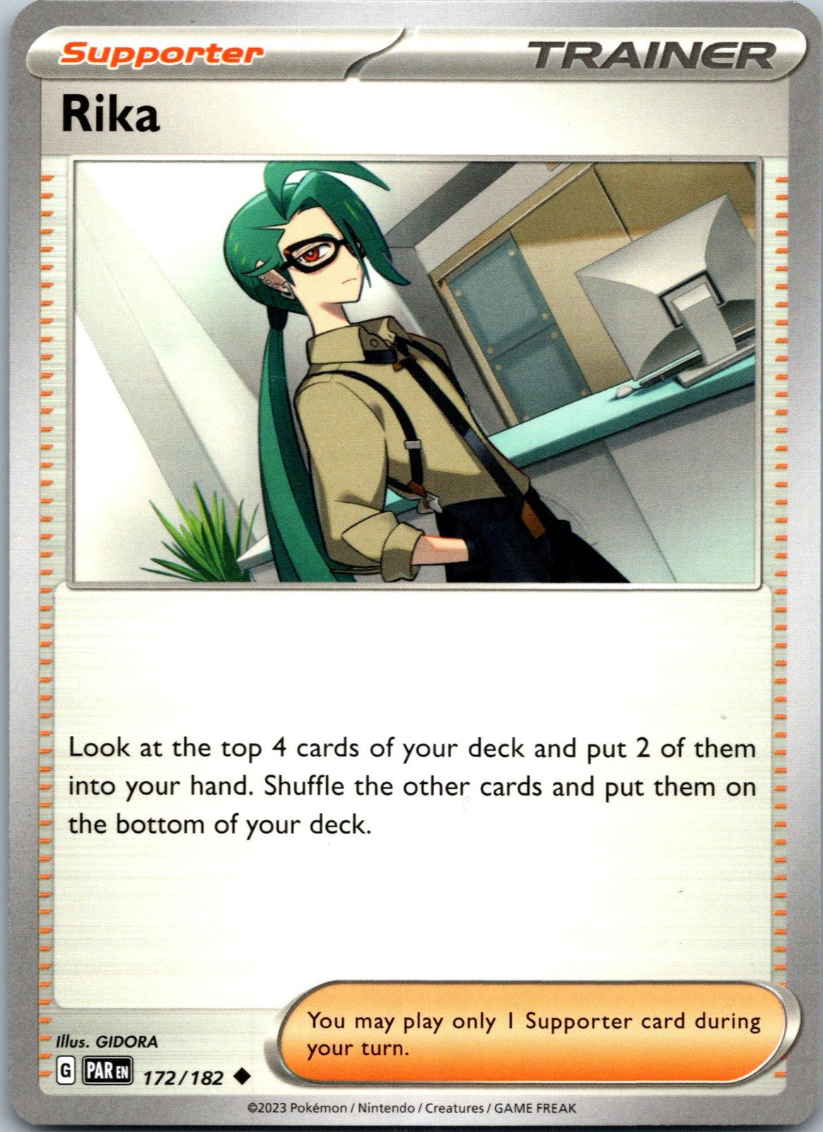 Rika 172/182 Uncommon Paradox Rift Pokemon Near Mint