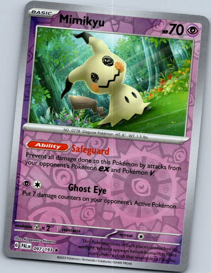 Mimikyu 097/193 Rare Paldea Evolved Pokemon Reverse Holo Near Mint