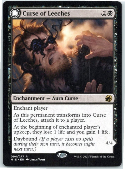 Curse of Leeches Rare Innistrad: Midnight Hunt Magic: The Gathering NM | HOKO