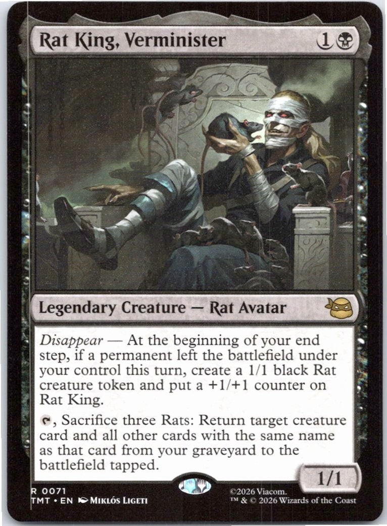 Rat King, Verminister Teenage Mutant Ninja Turtles Magic: The Gathering NM