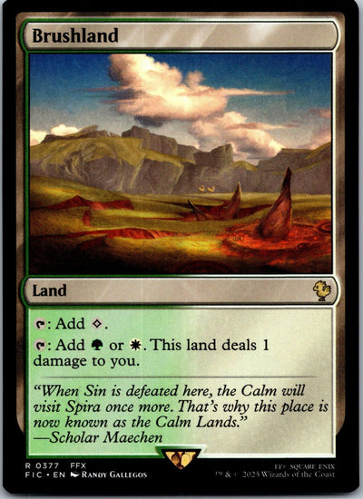 Brushland 377 Rare Commander: Final Fantasy Magic: The Gathering Near Mint