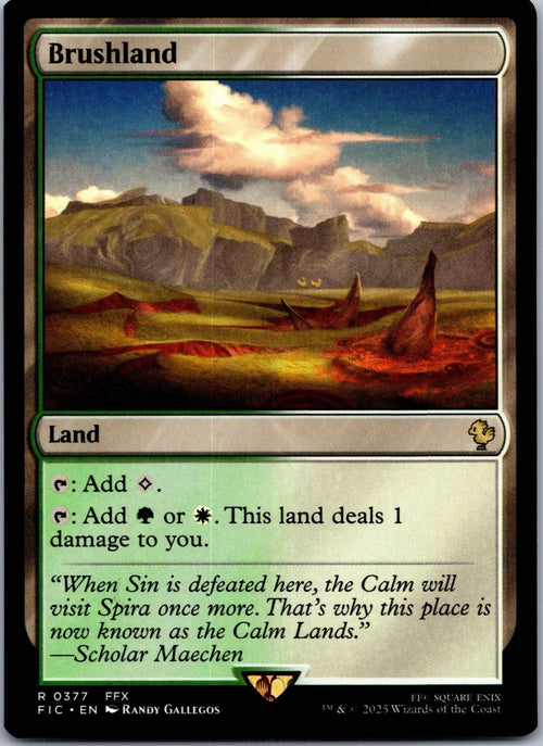 Brushland 377 Rare Commander: Final Fantasy Magic: The Gathering Near Mint