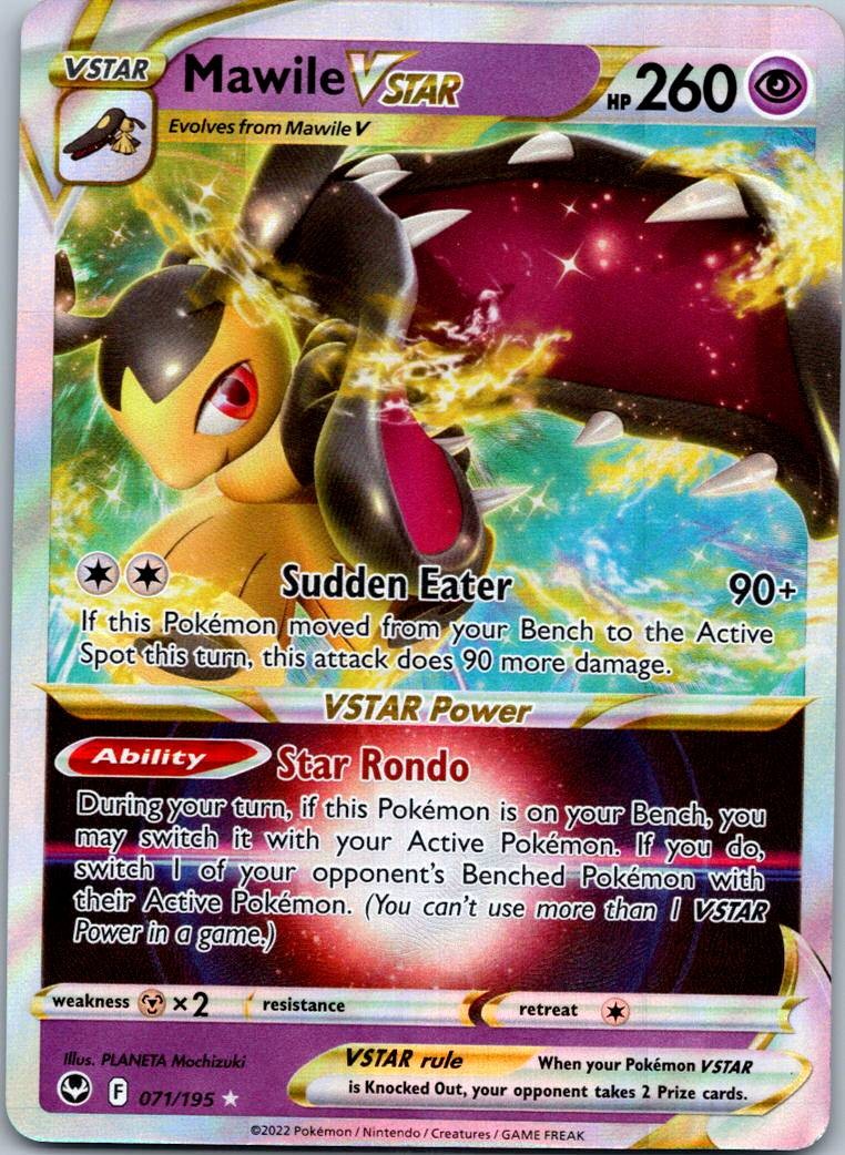 Mawile VSTAR 071/195 Holo Rare VSTAR Silver Tempest Pokemon Near Mint