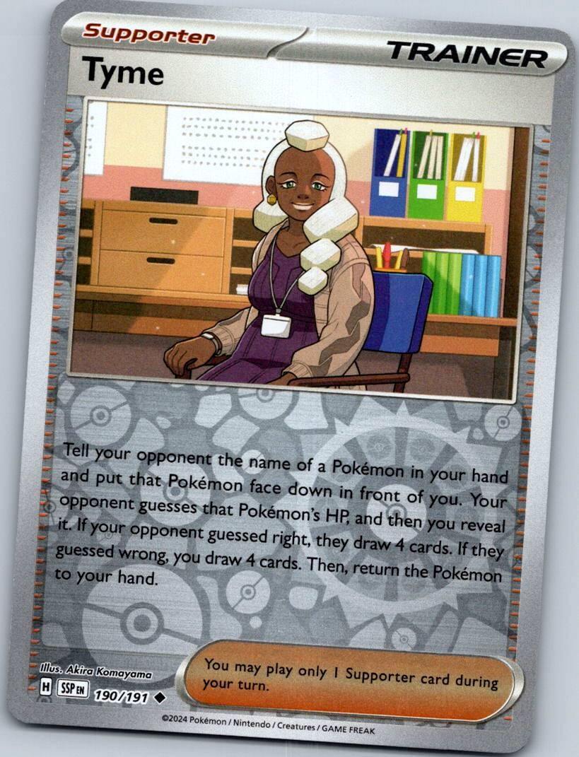 Tyme 190/191 Reverse Surging Sparks Pokemon Near Mint