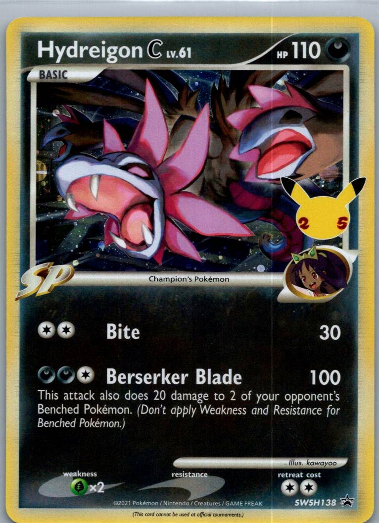 Hydreigon C SWSH138 Promo SWSH Black Star Pokemon Near Mint