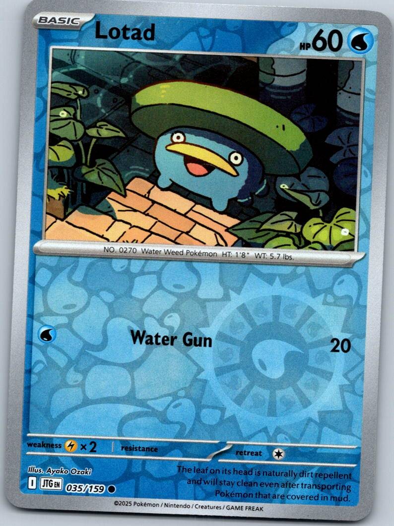 Lotad 035/159 Common Journey Together Pokemon Reverse Holo Near Mint