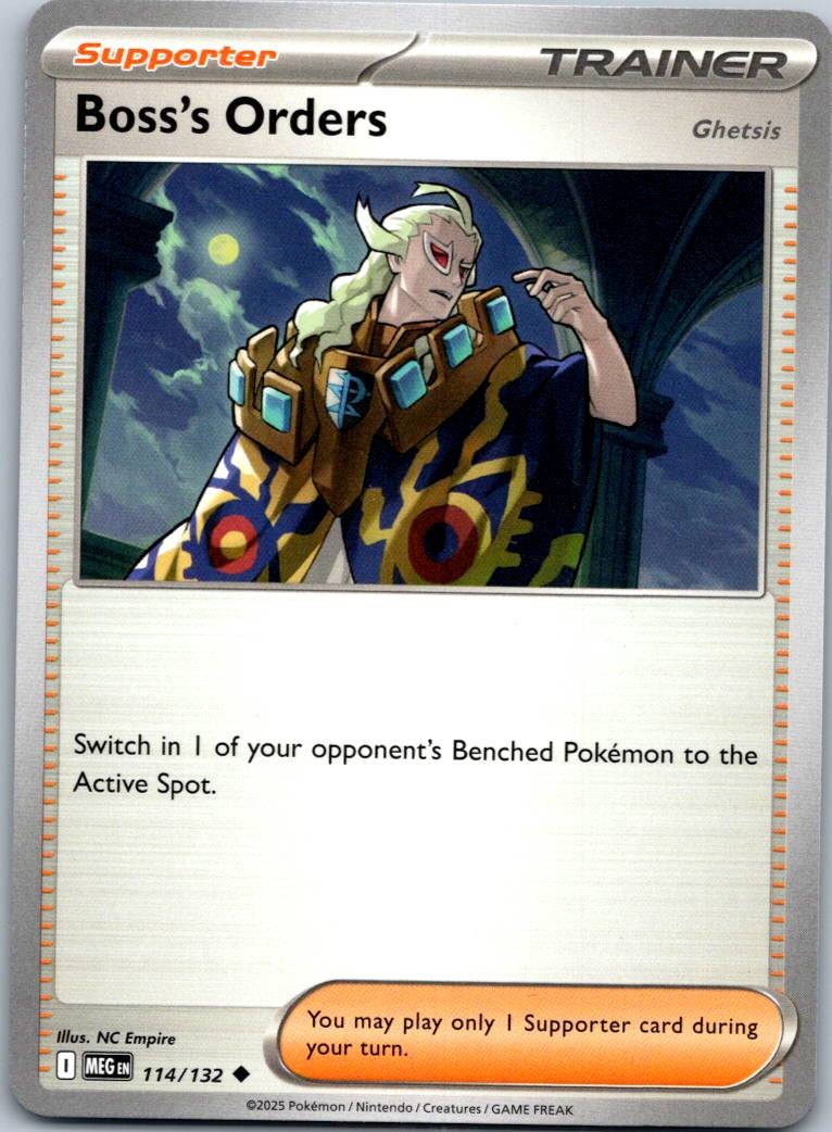 Boss's Orders 114/132 Uncommon Mega Evolution Pokemon Near Mint