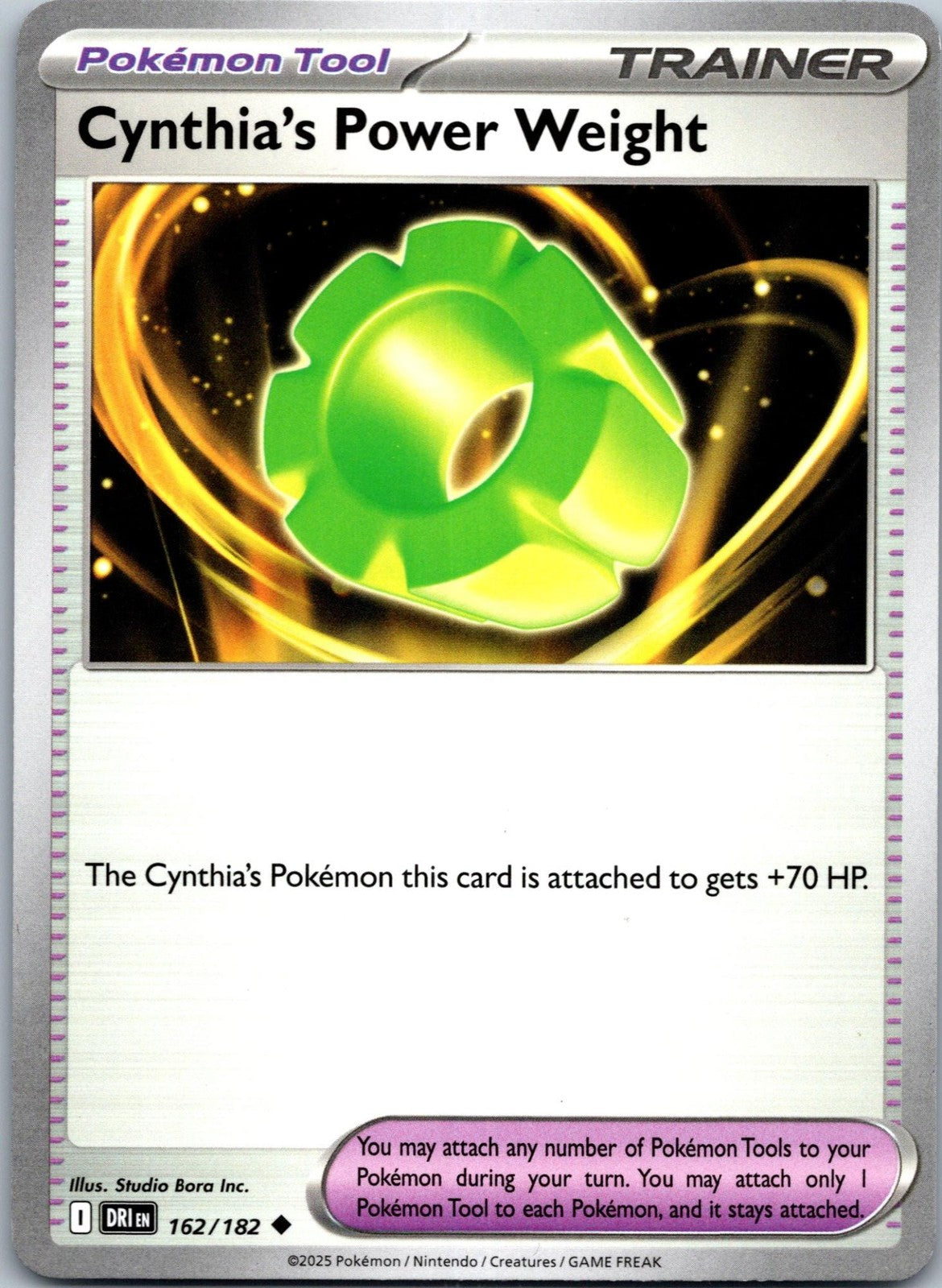 Cynthia's Power Weight 162/182 Uncommon Destined Rivals Pokemon Near Mint