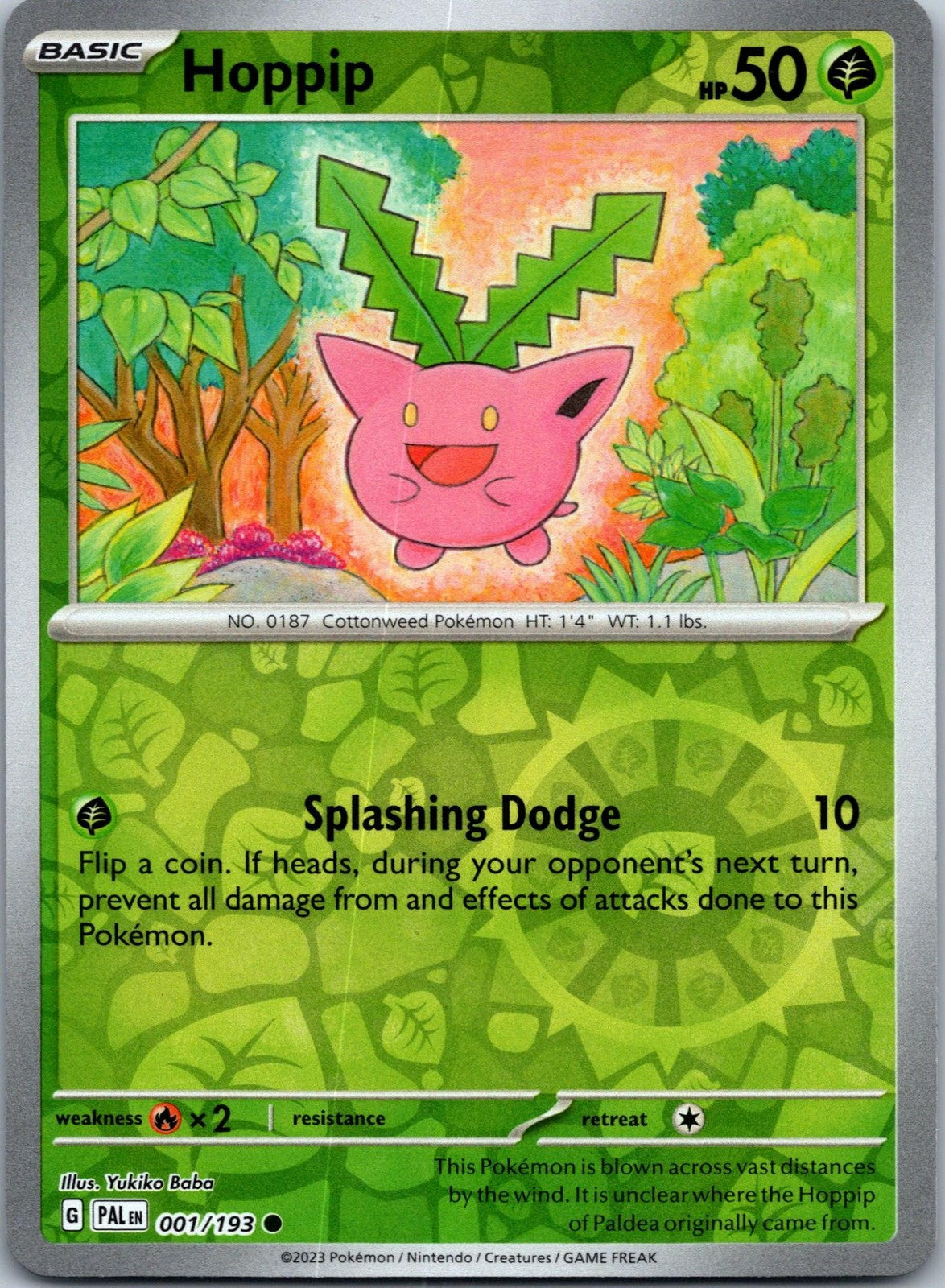 Hoppip 001/193 Common Paldea Evolved Pokemon Near Mint
