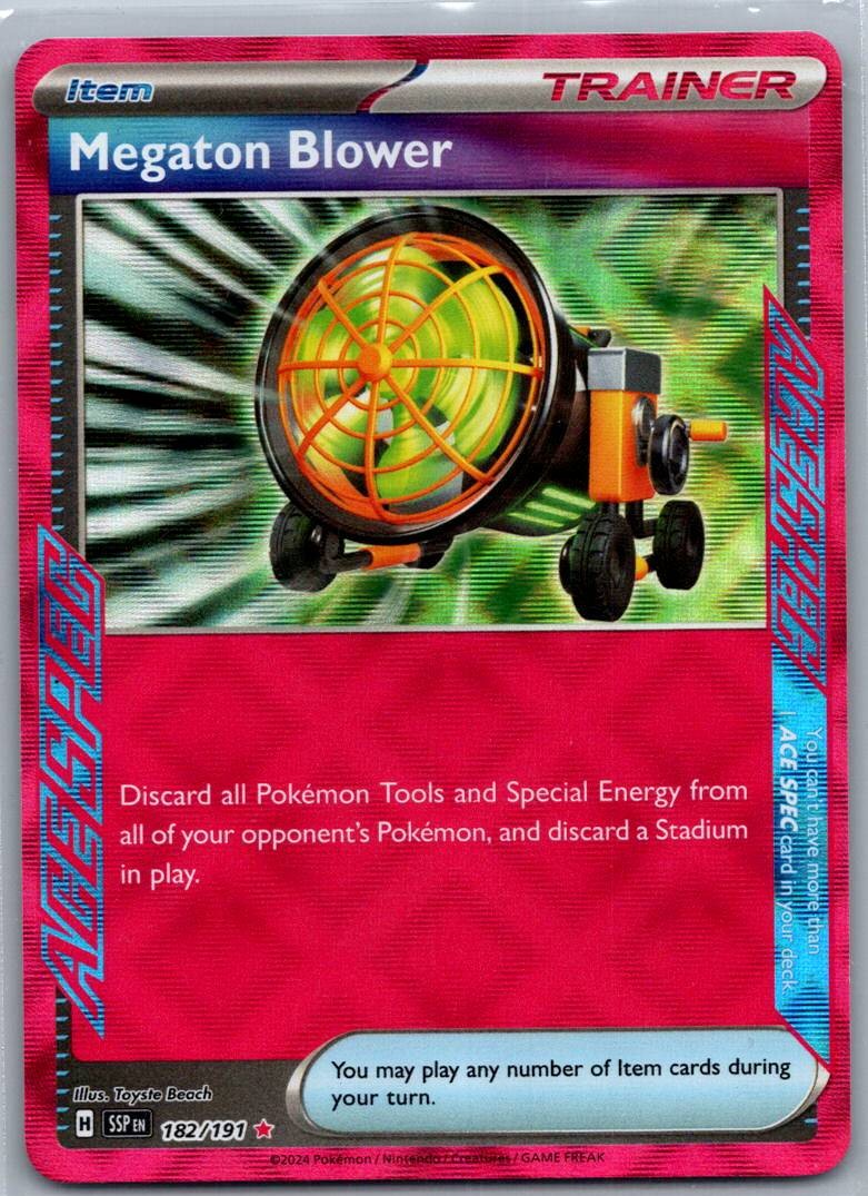 Megaton Blower 182/191 ACE SPEC Rare Surging Sparks Pokemon Near Mint