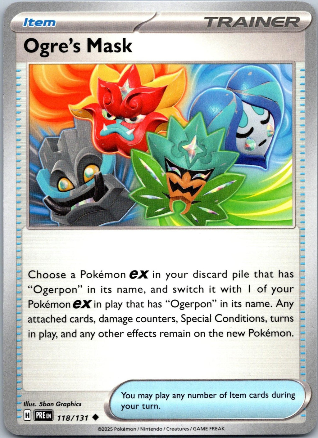 Ogre's Mask 118/131 Uncommon Prismatic Evolutions Pokemon Near Mint