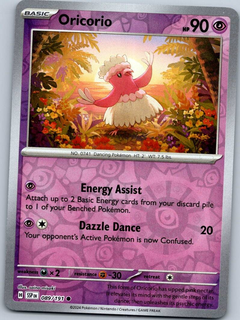 Oricorio 089/191 Common Surging Sparks Pokemon Reverse Holo Near Mint