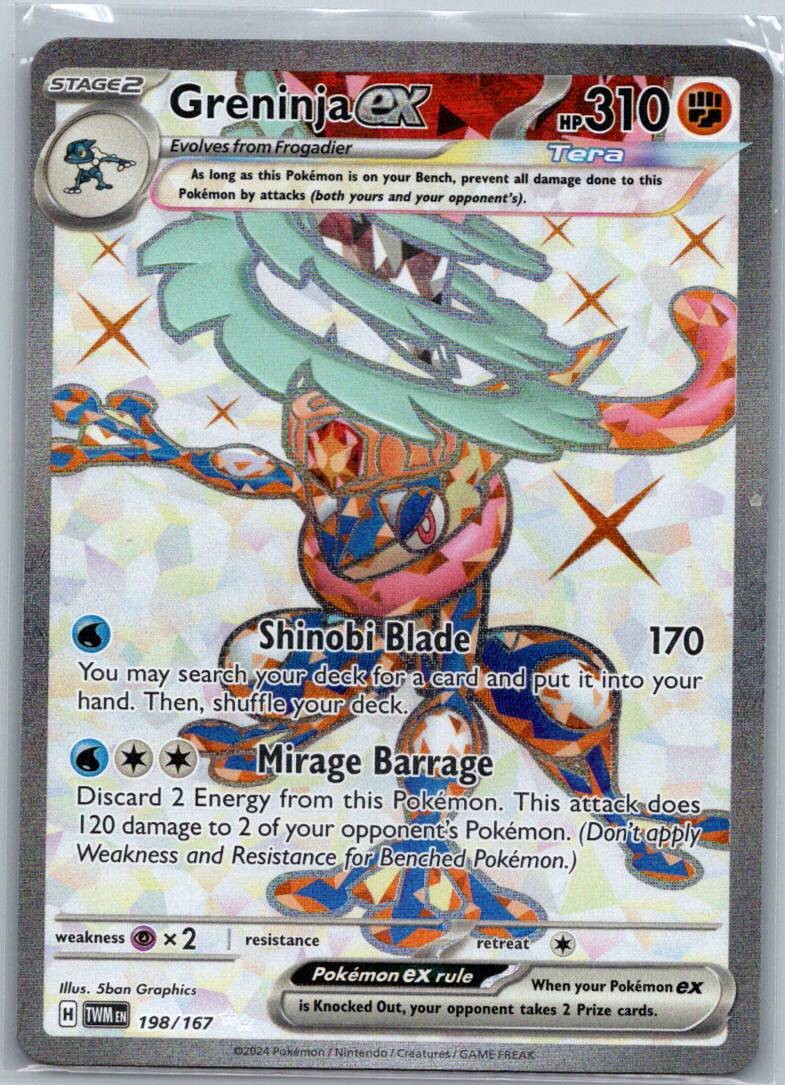 Greninja ex 198/167 Ultra Rare Twilight Masquerade Pokemon Near Mint