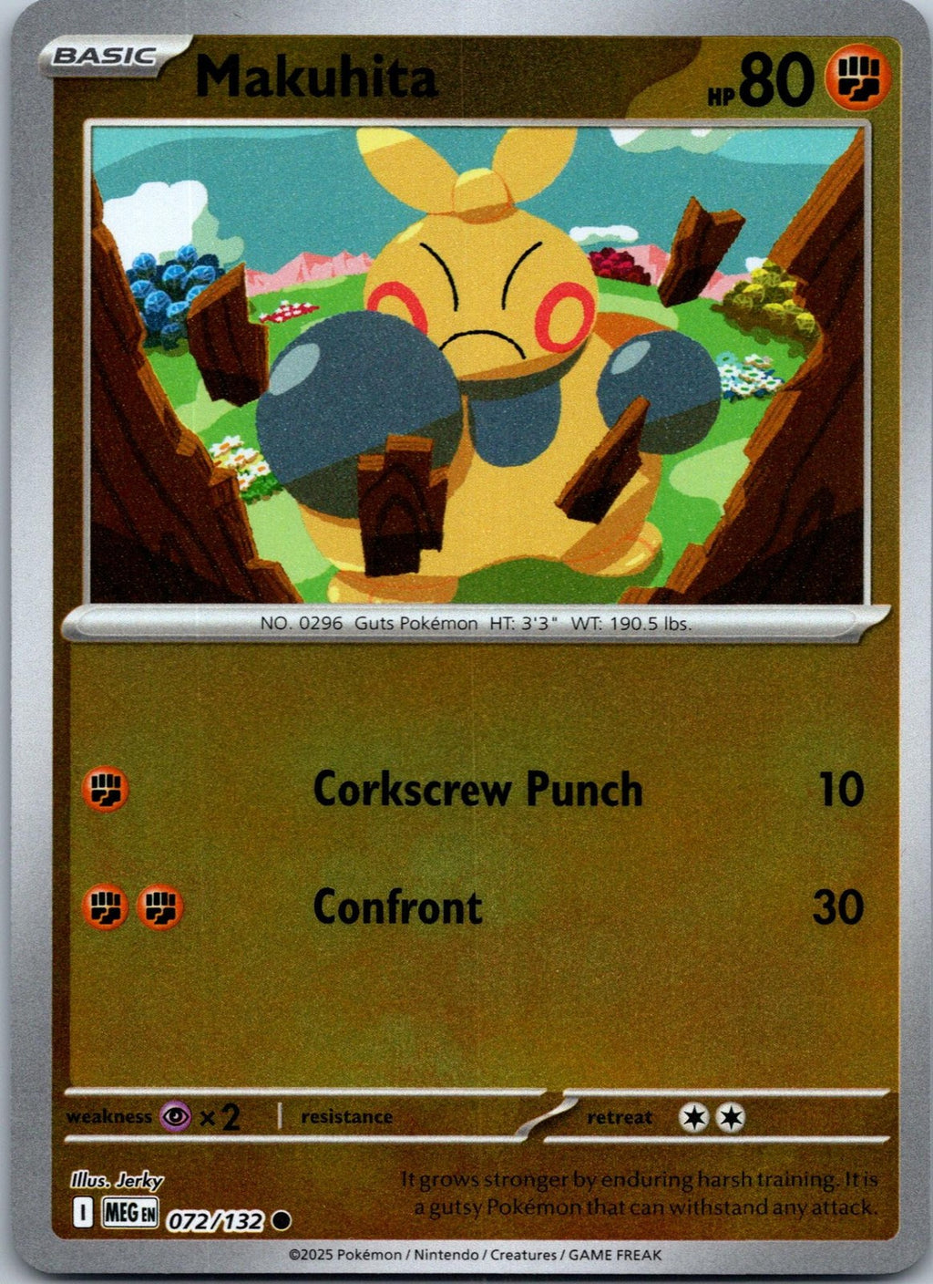 Makuhita 072/132 Common Mega Evolution Pokemon Near Mint