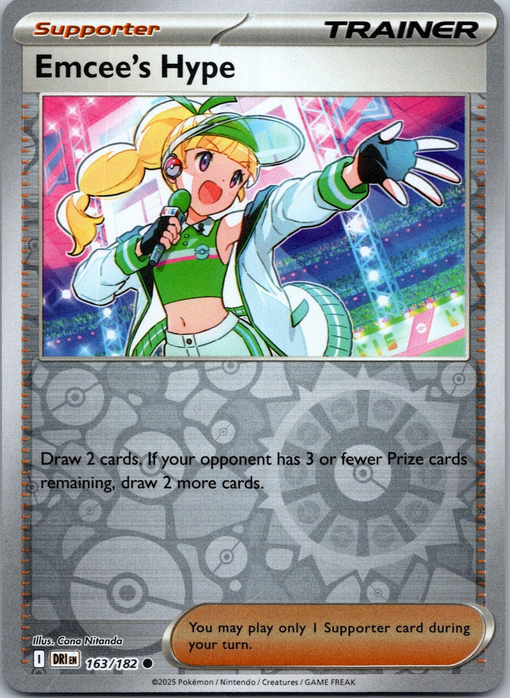 Emcee's Hype 163/182 Common Destined Rivals Pokemon Near Mint