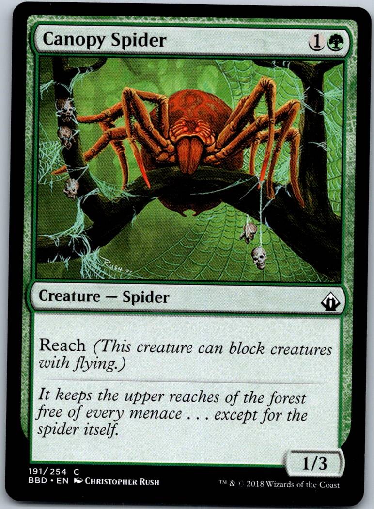 Canopy Spider 191 Common Battlebond Magic: The Gathering Near Mint