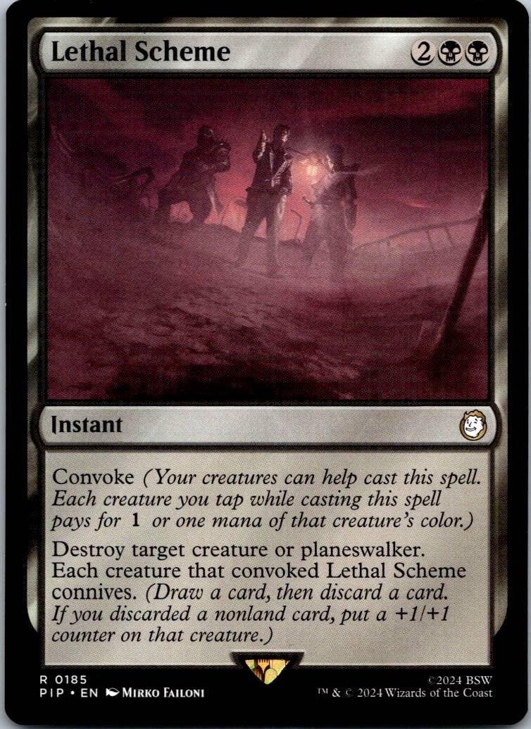 Lethal Scheme 185 Rare Universes Beyond: Fallout Magic: The Gathering Near Mint