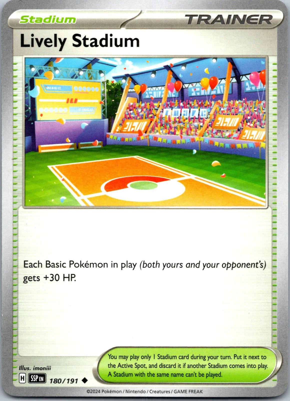 Lively Stadium 180/191 Uncommon Surging Sparks Pokemon Near Mint