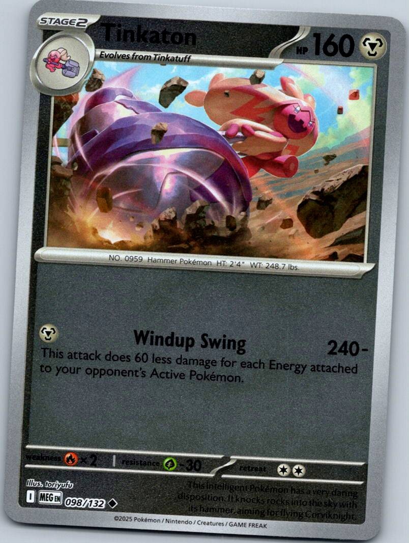 Tinkaton 098/132 Uncommon Mega Evolution Pokemon Near Mint