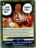 Thank You...for Loving Me!! OP08-053 Rare Two Legends One Piece Near Mint