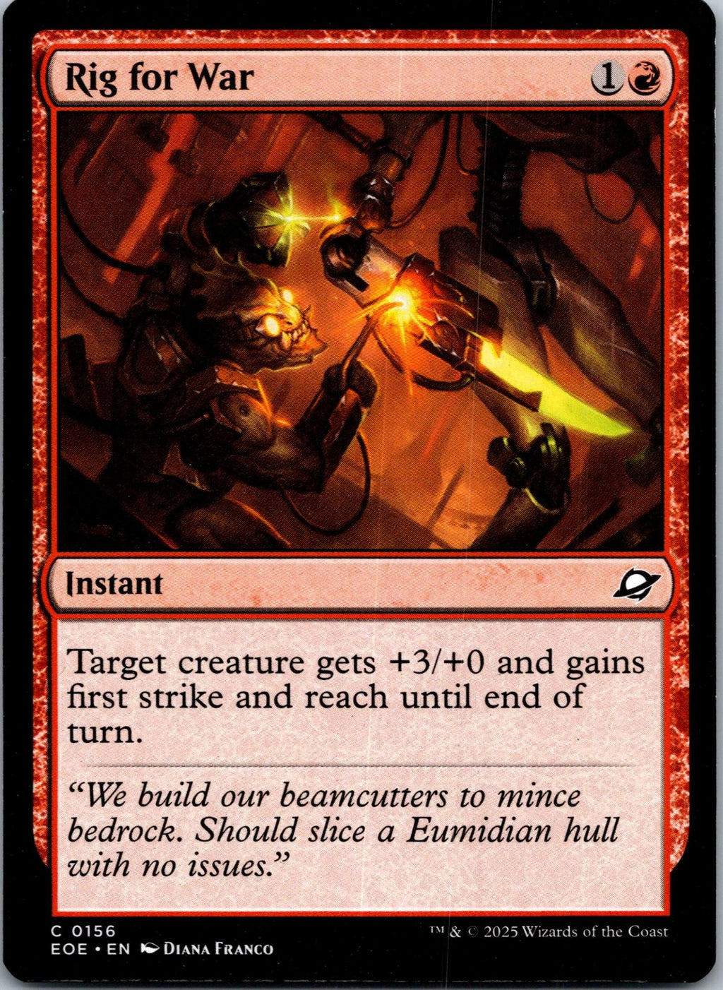 Rig for War 156 Common Edge of Eternities Magic: The Gathering Near Mint