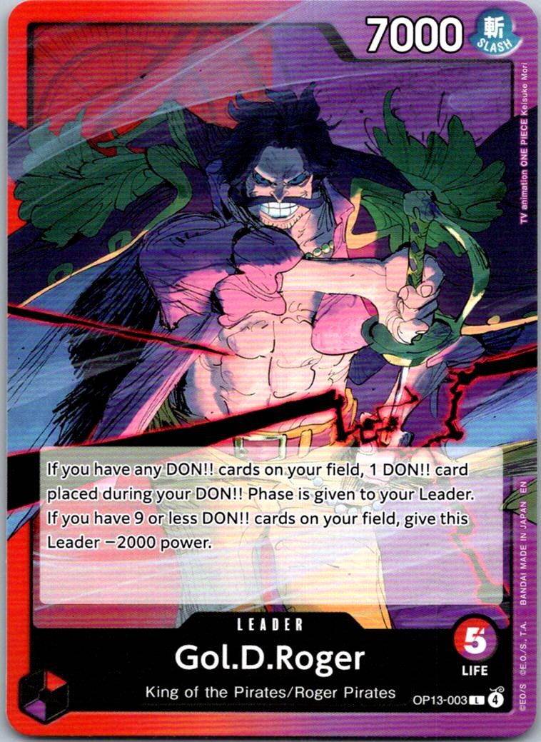 Gol.D.Roger (003) OP13-003 Leader Carrying On His Will One Piece Near Mint