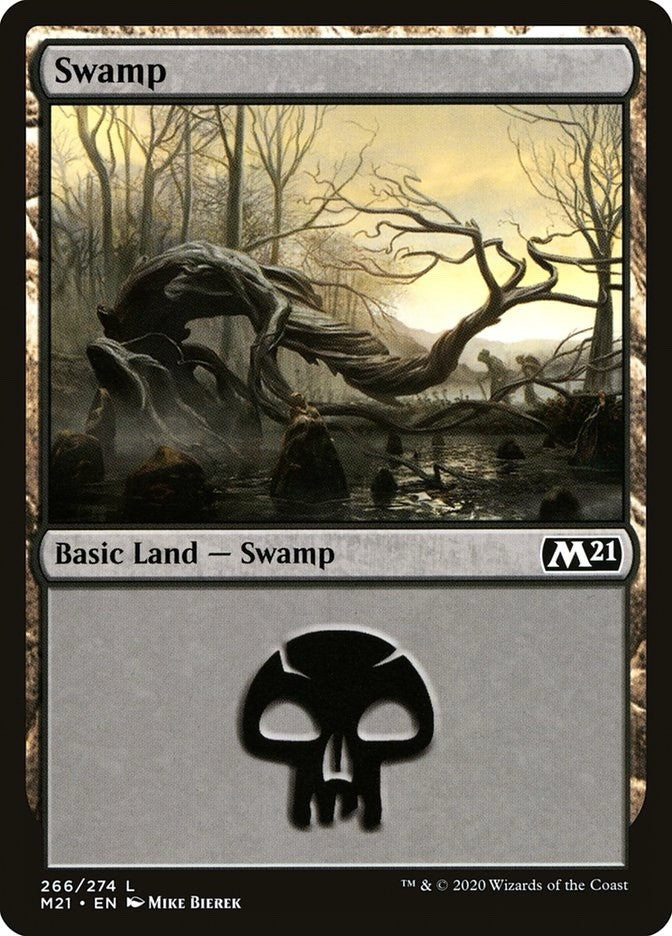 Magic the Gathering Land Card set 10 Units of Swamp (random arts)