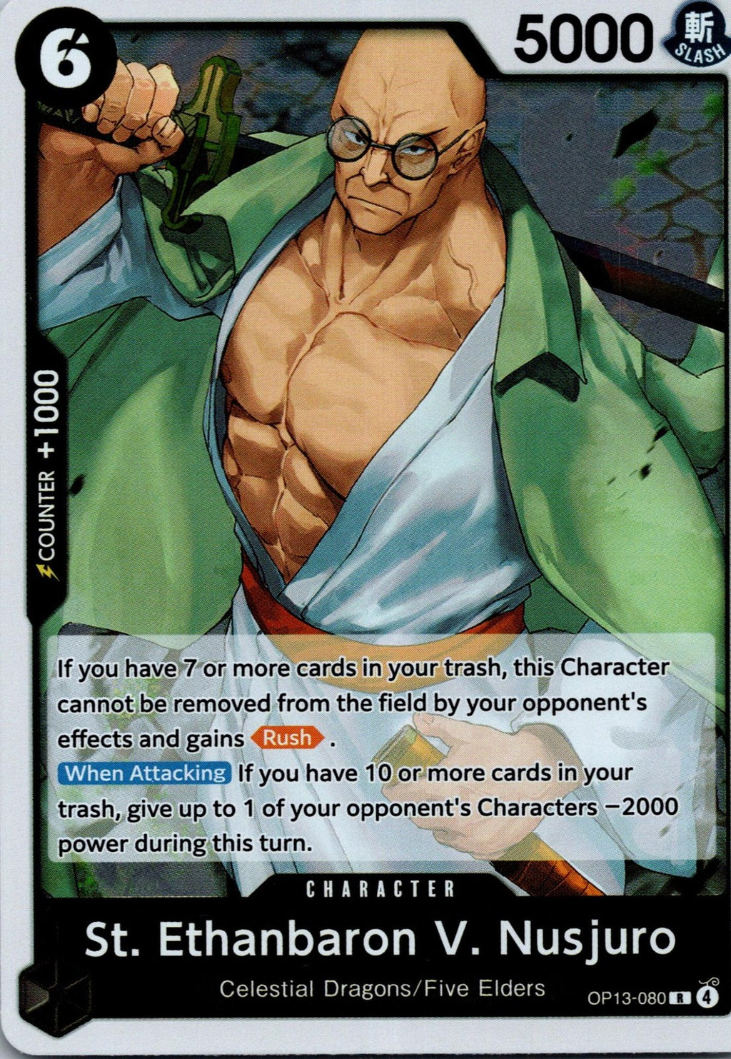 St. Ethanbaron V. Nusjuro OP13-080 Rare Carrying On His Will One Piece Near Mint