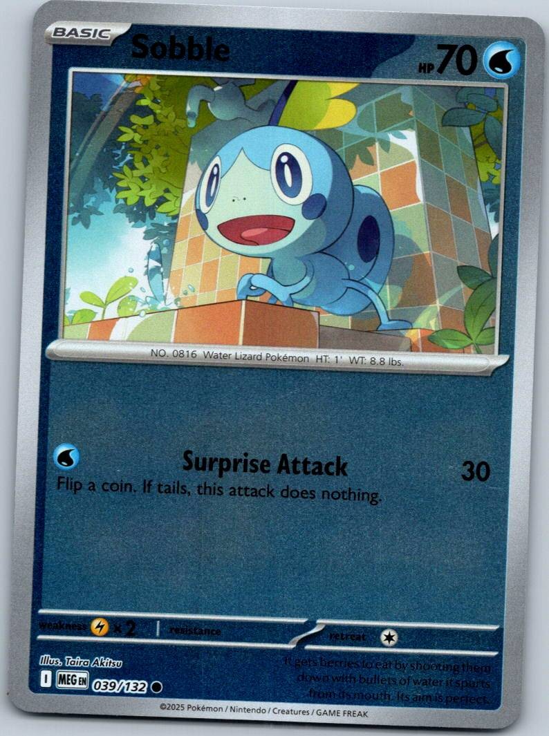 Sobble 039/132 Common Mega Evolution Pokemon Reverse Holo Near Mint