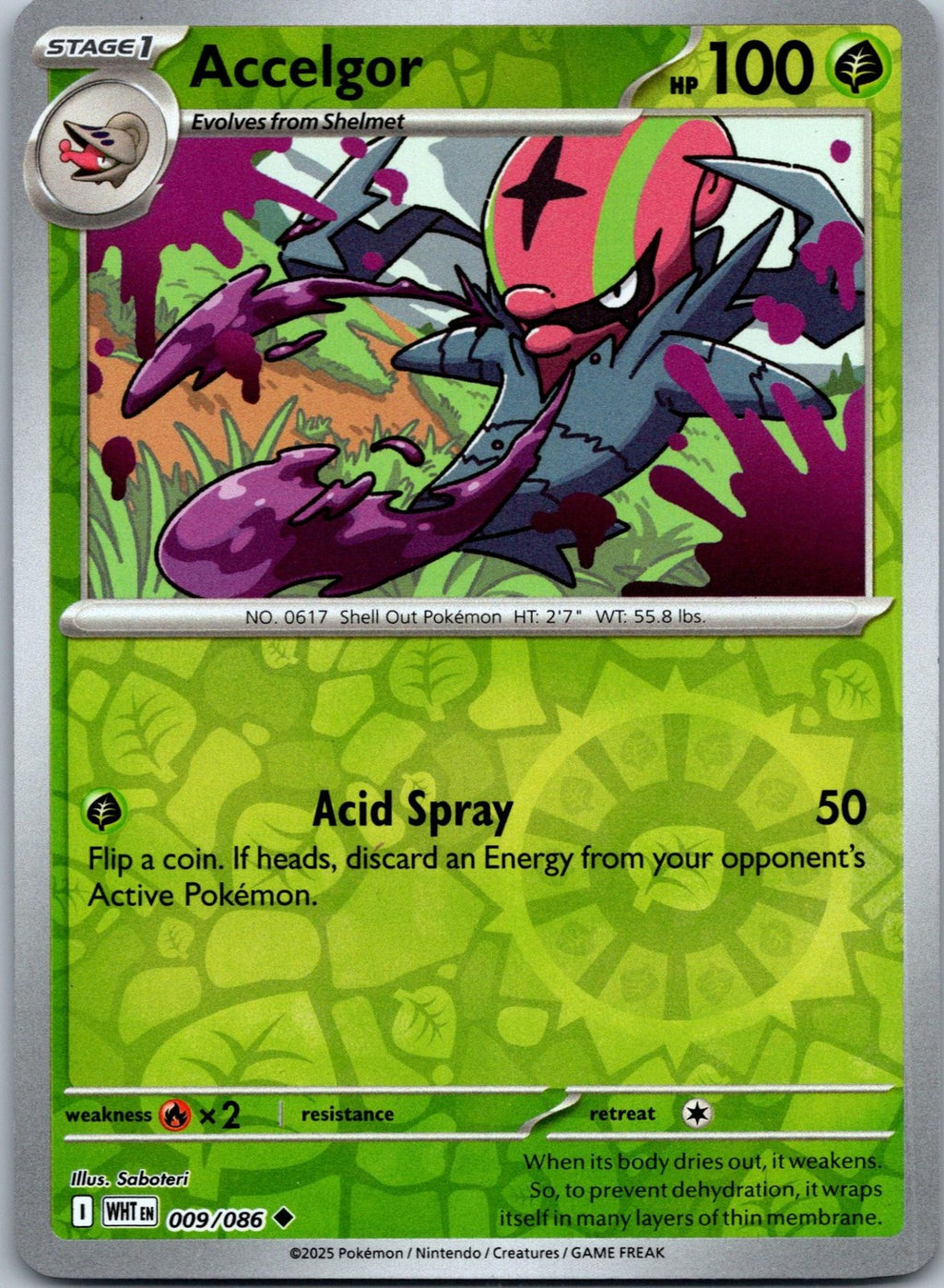 Accelgor 009/086 Uncommon White Flare Pokemon Near Mint