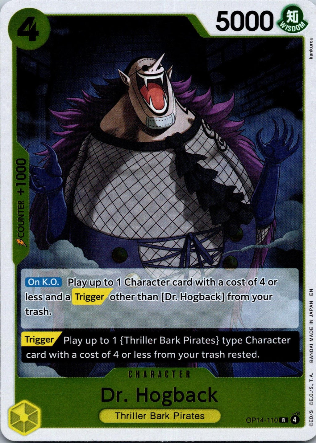 Dr. Hogback OP14-110 Rare The Azure Sea's Seven One Piece Near Mint