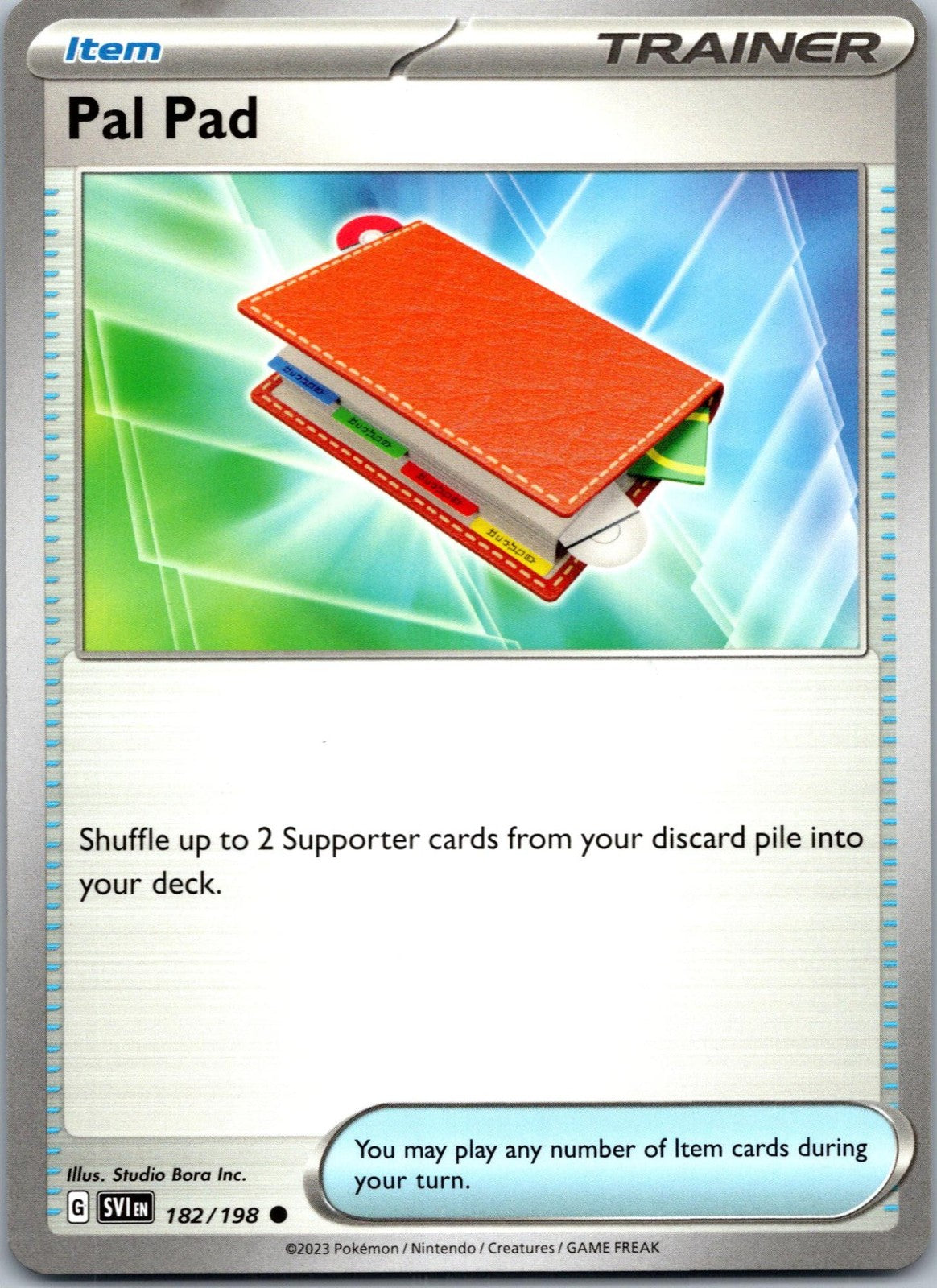 Pal Pad 182/198 Common Scarlet & Violet Pokemon Near Mint