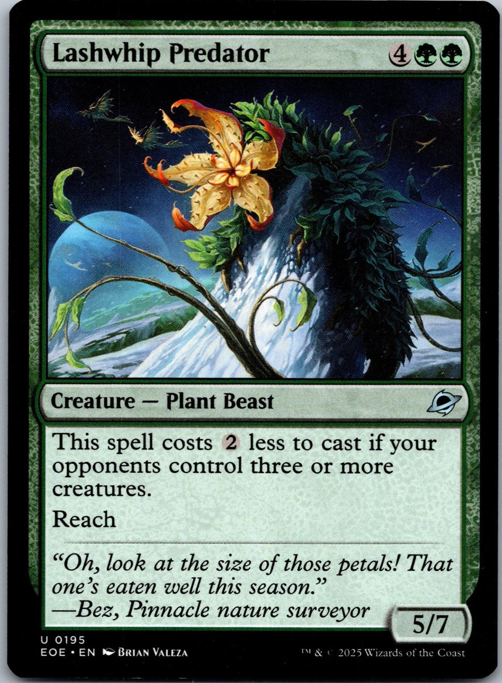 Lashwhip Predator 195 Uncommon Edge of Eternities Magic: The Gathering NM | HOKO