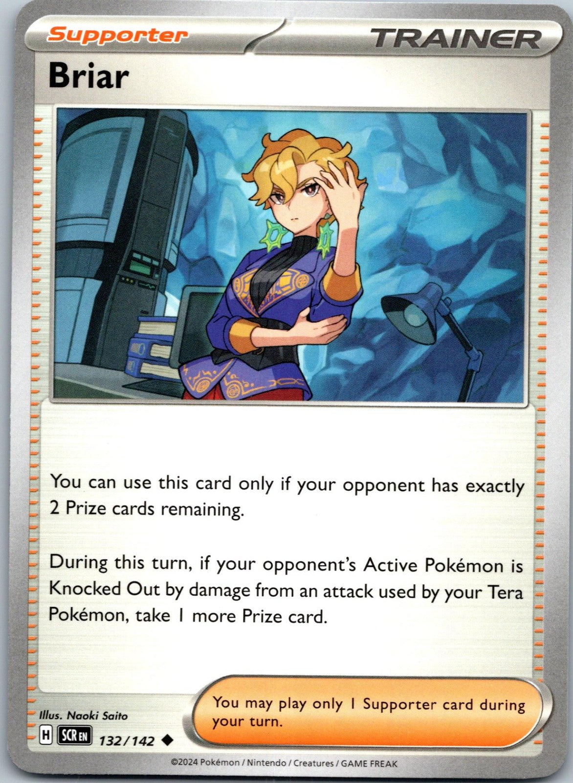 Briar 132/142 Uncommon Stellar Crown Pokemon Near Mint