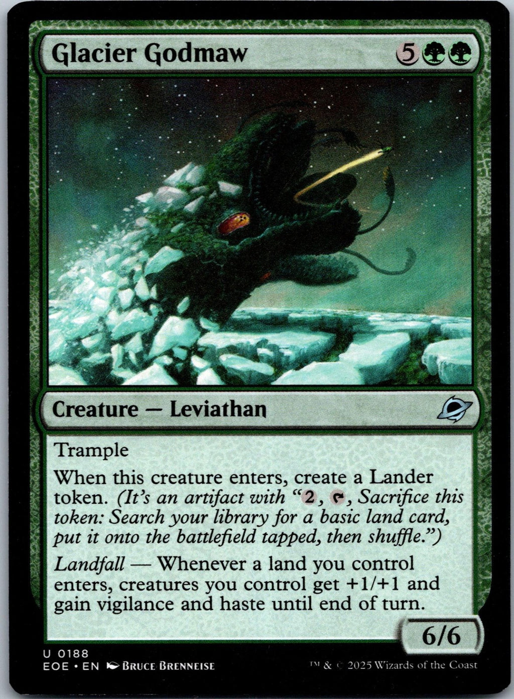 Glacier Godmaw 188 Uncommon Edge of Eternities Magic: The Gathering NM | HOKO