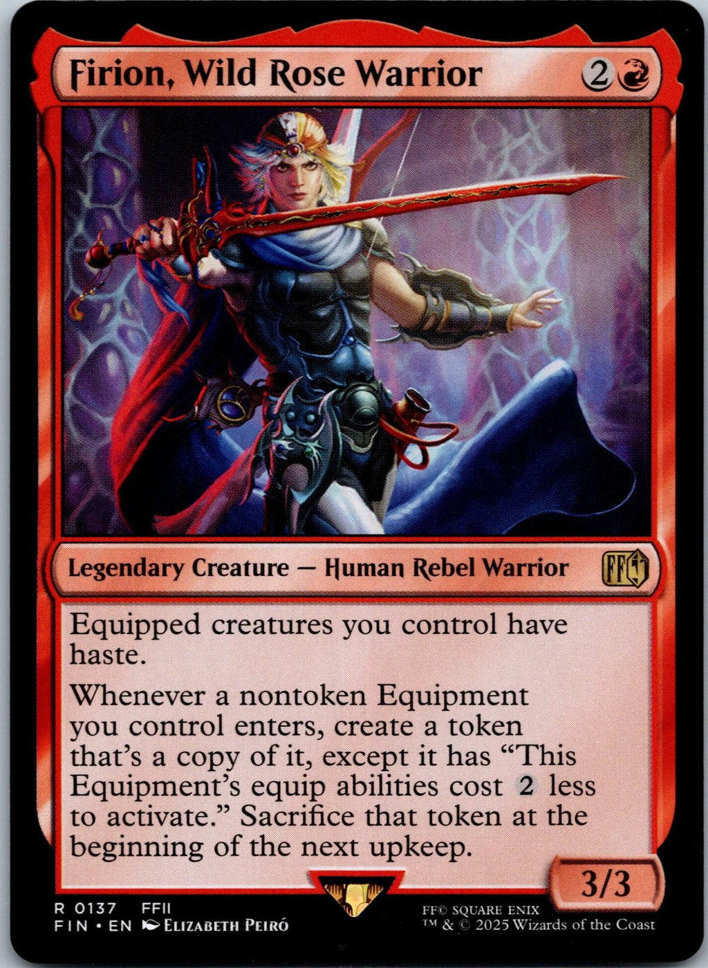 Firion, Wild Rose Warrior 137 Rare Prerelease Cards Magic: The Gathering NM