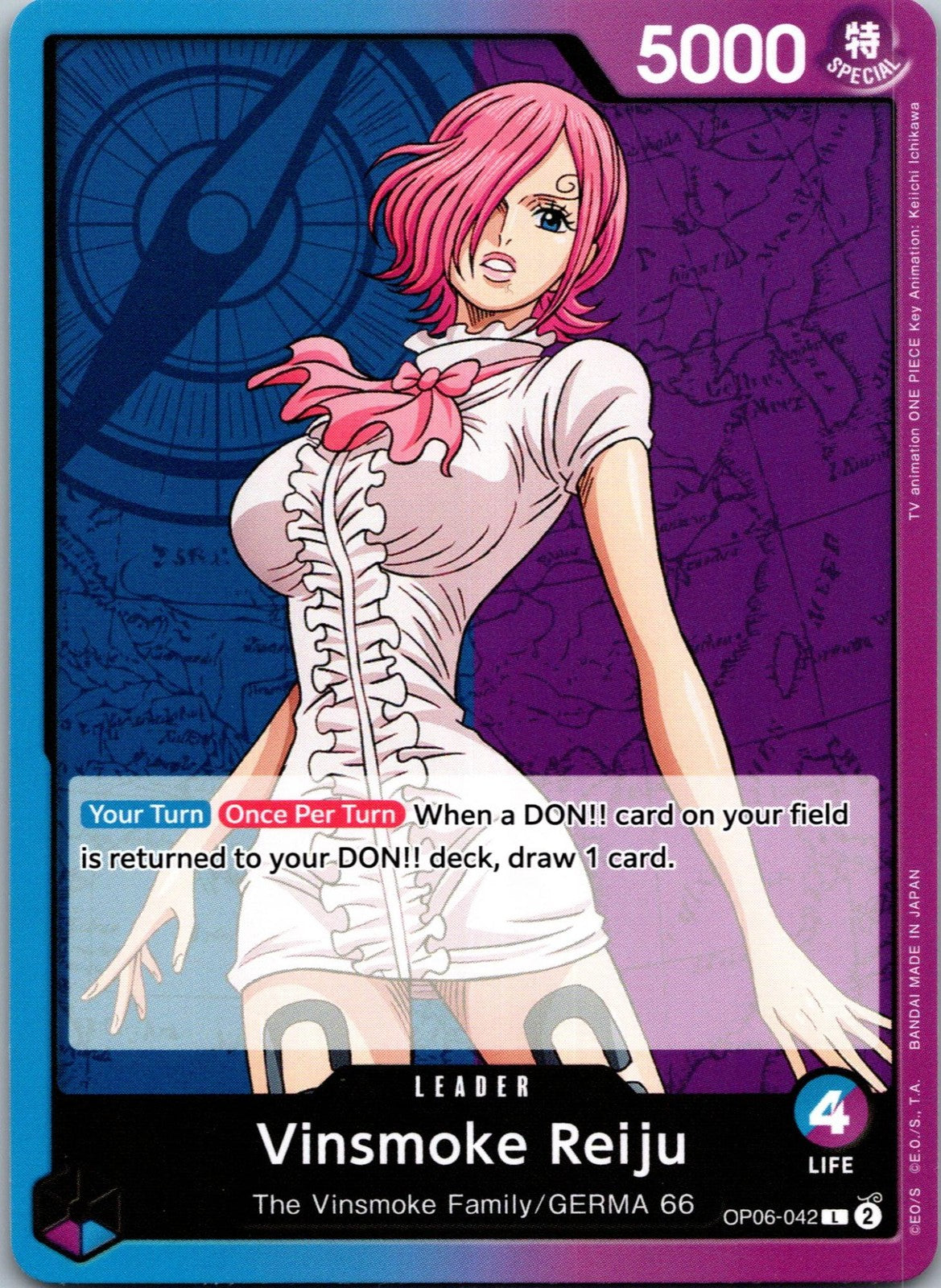 Vinsmoke Reiju (042) OP06-042 Leader Wings of the Captain One Piece Near Mint