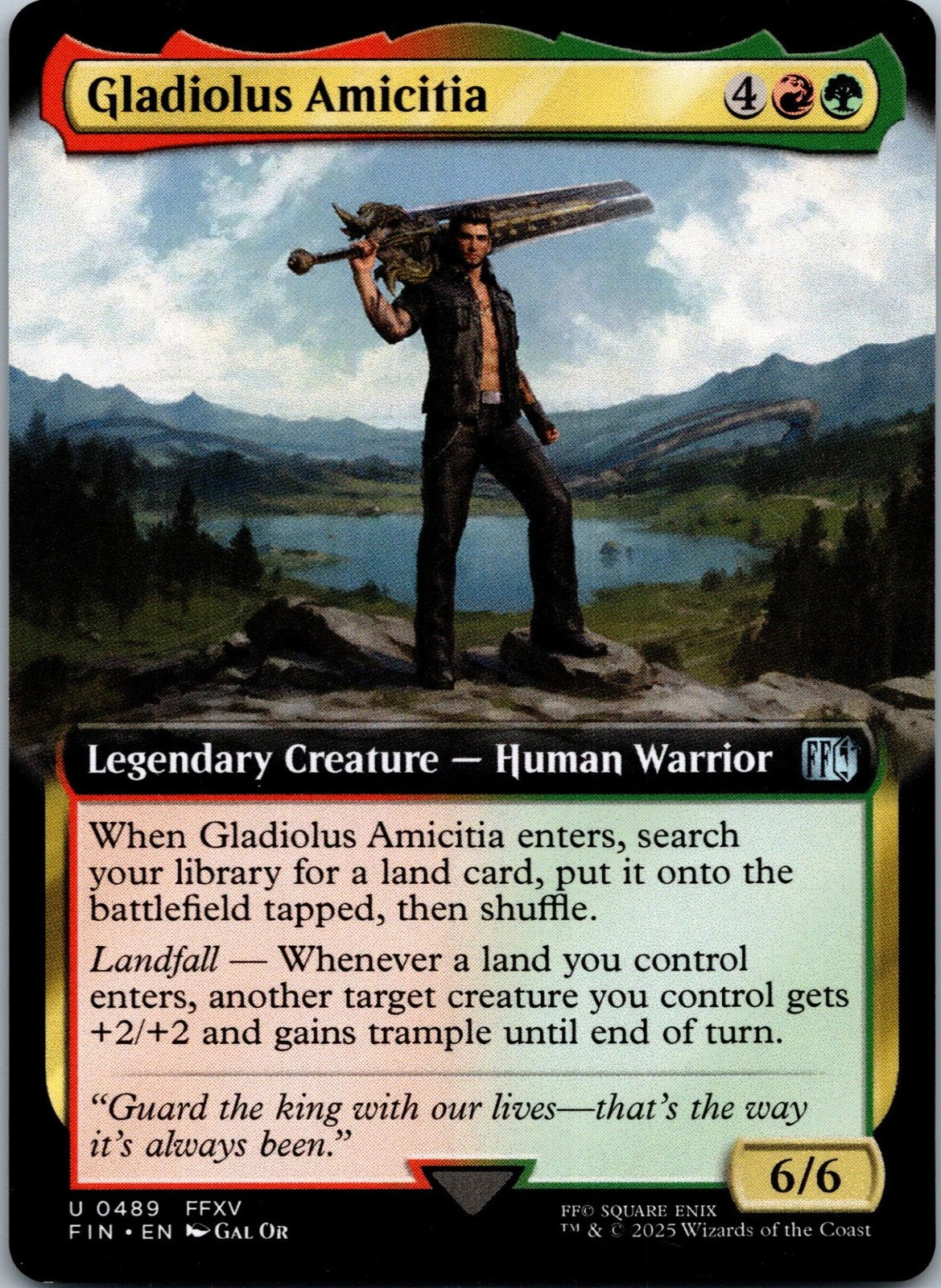 Gladiolus Amicitia (Extended Art) 489 Final Fantasy Magic: The Gathering NM