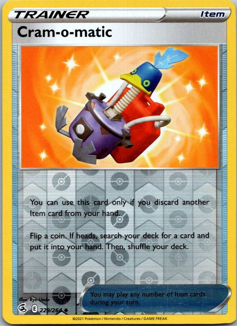 Cram-o-matic 229/264 Reverse Fusion Strike Pokemon Near Mint