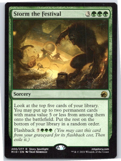 Storm the Festival 200 Rare Innistrad: Midnight Hunt Magic: The Gathering NM