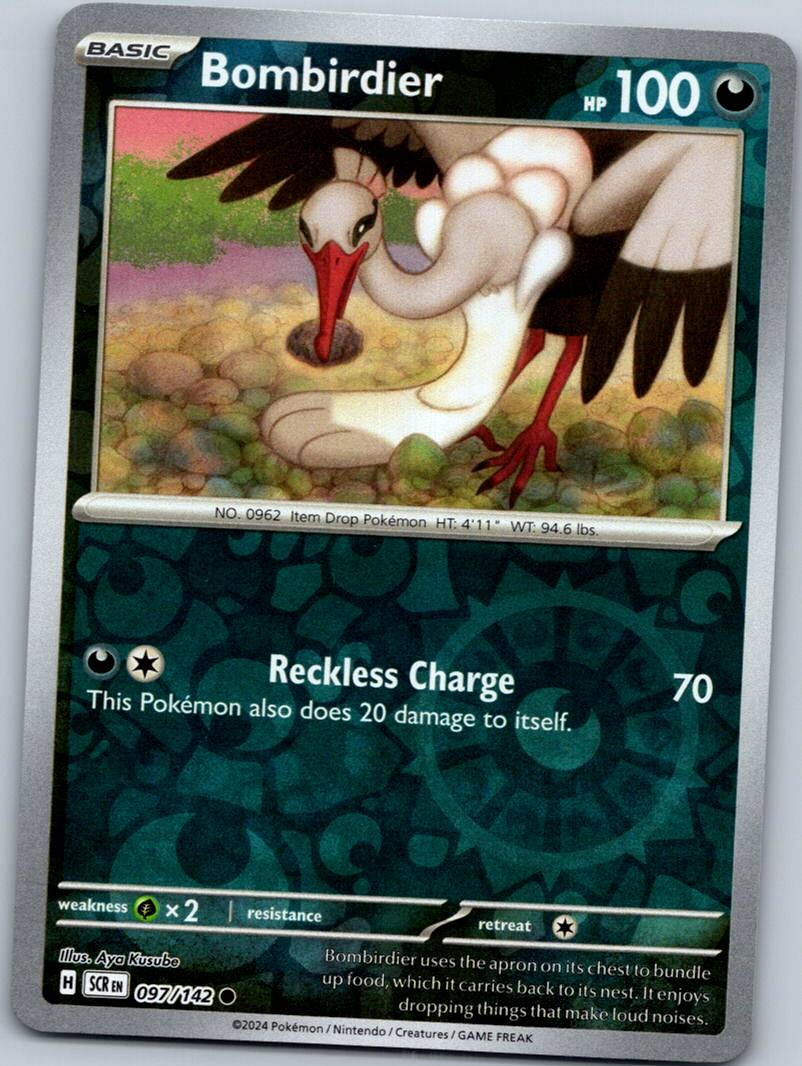Bombirdier 97/142 Common Stellar Crown Pokemon Reverse Holo Near Mint