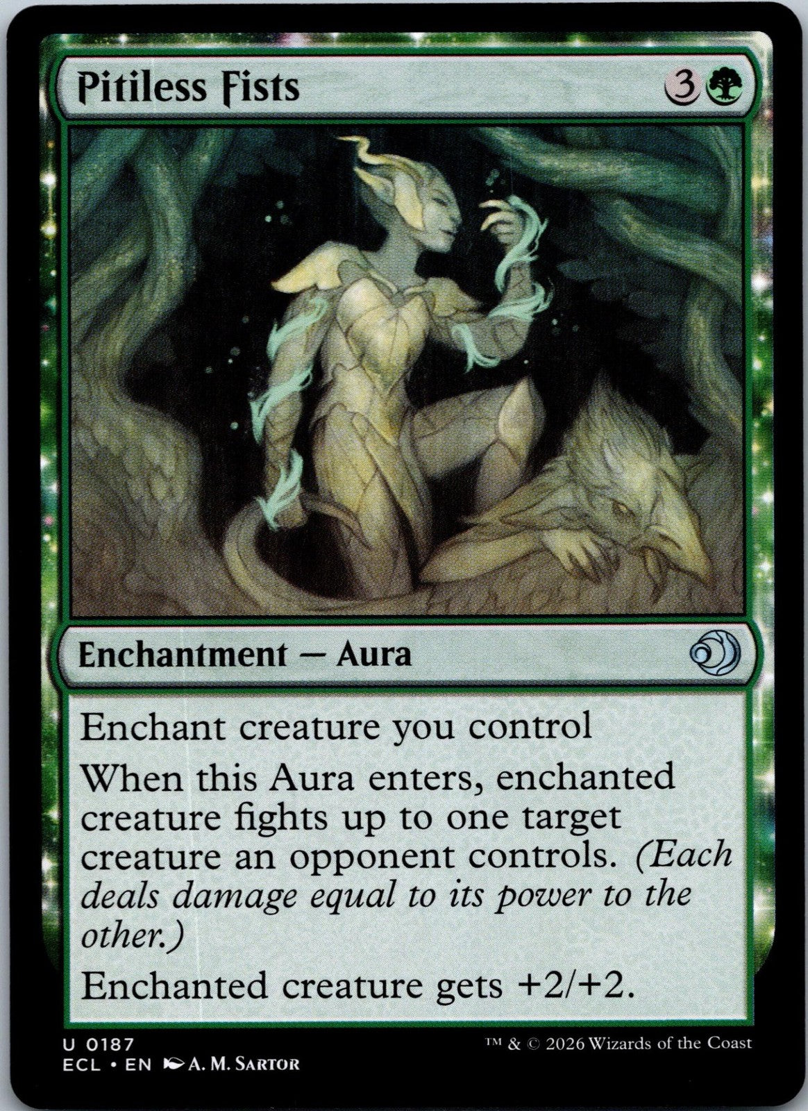 Pitiless Fists 187 Uncommon Lorwyn Eclipsed Magic: The Gathering Near Mint