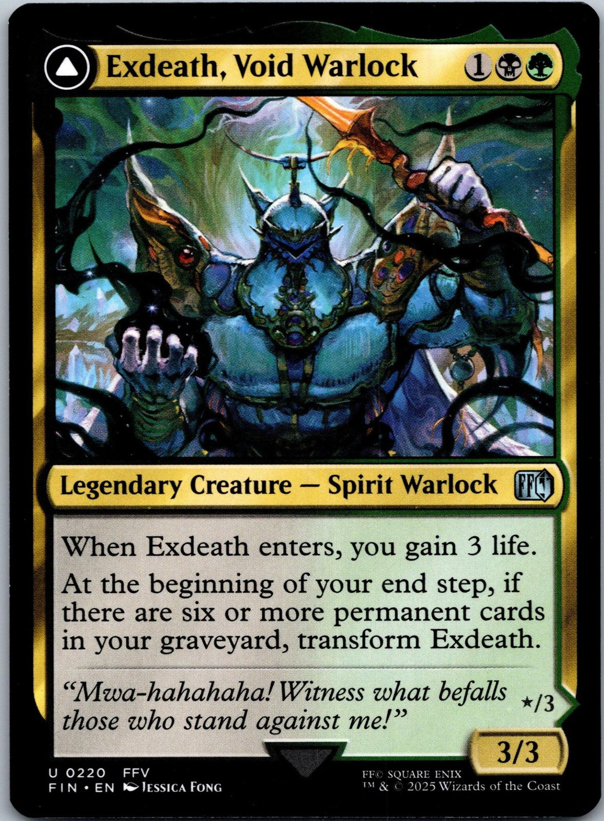 Exdeath, Void Warlock 220 Uncommon Final Fantasy Magic: The Gathering NM | HOKO